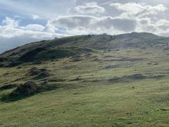 Looking back to the summit